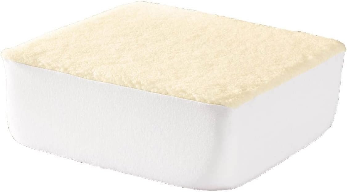 Extra Thick Foam Chair Cushion – Large Portable Chair Pad with Removable and Washable Beige Slip-on Cover – 5 Inches Thick for Added Pain and Pressure Relief