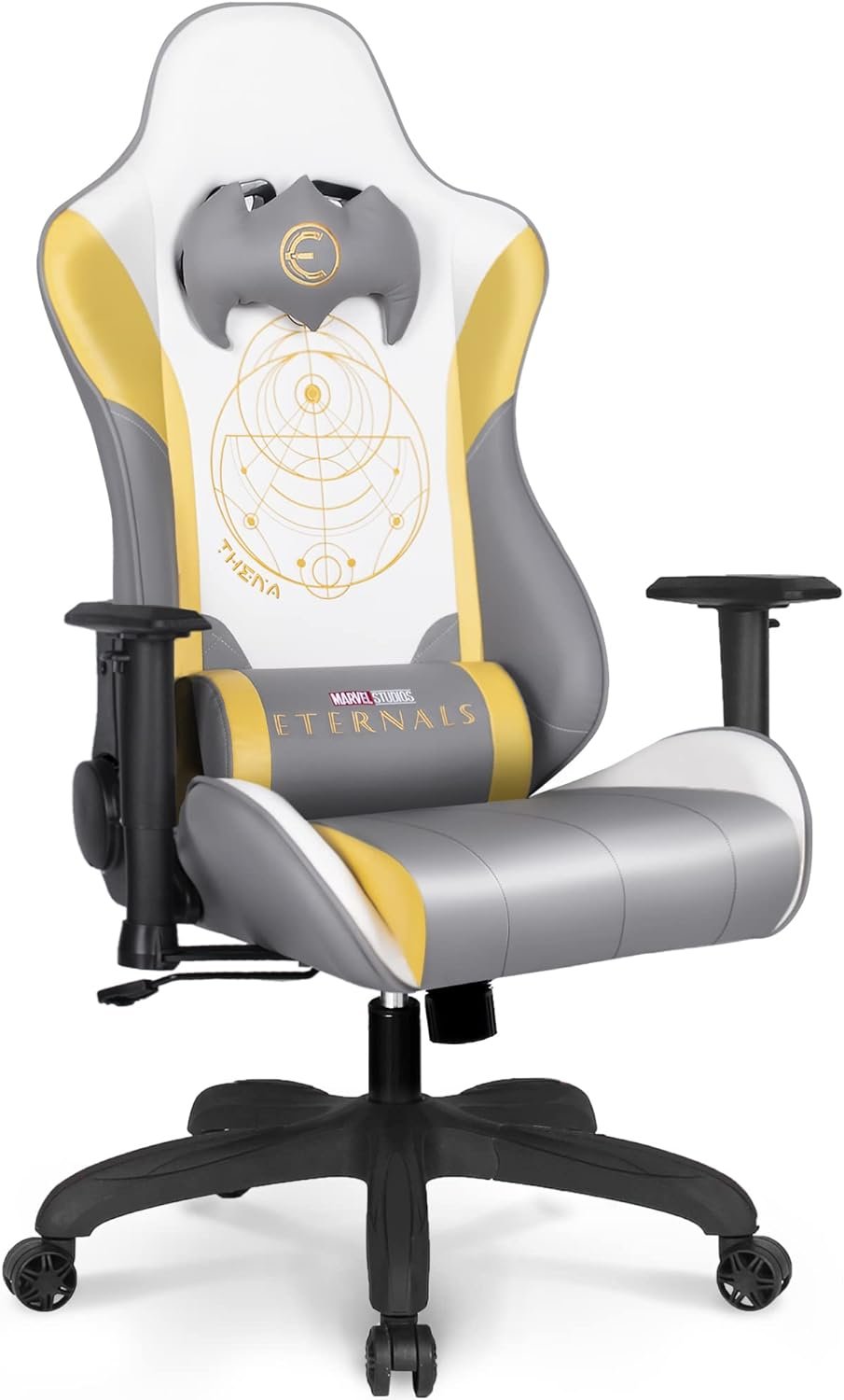 Marvel Eternals Gaming Chair Desk Office Computer Racing Chairs - Adults Gamer Ergonomic Game Reclining High Back Support Racer Leather (Thena)