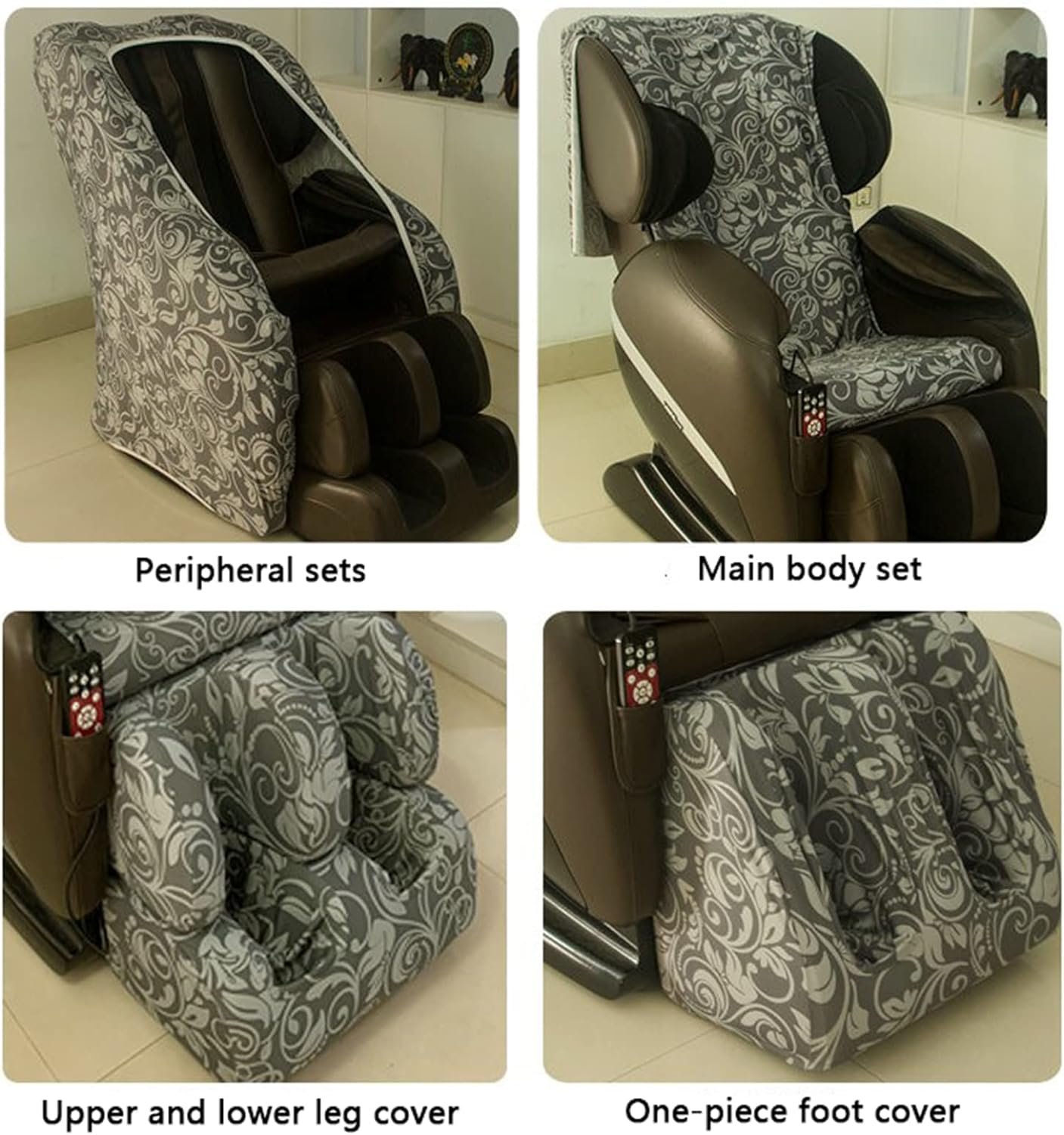 PHASFBJ Full Body Shiatsu Dustproof Massage Chair Protector Cover, Stretch Massage Chair Cover Dustproof Cover, for All Massage Chairs