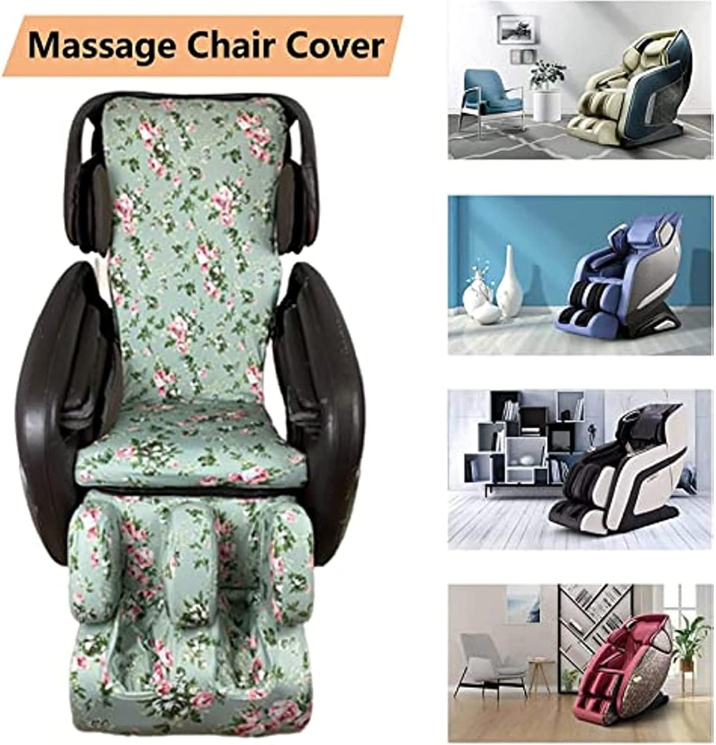 PHASFBJ Full Body Shiatsu Massage Chair Cover, Super Soft Stretch Fabric Covers for Recliner Zero Gravity Massage Chair Dustproof Cover Protective Cover