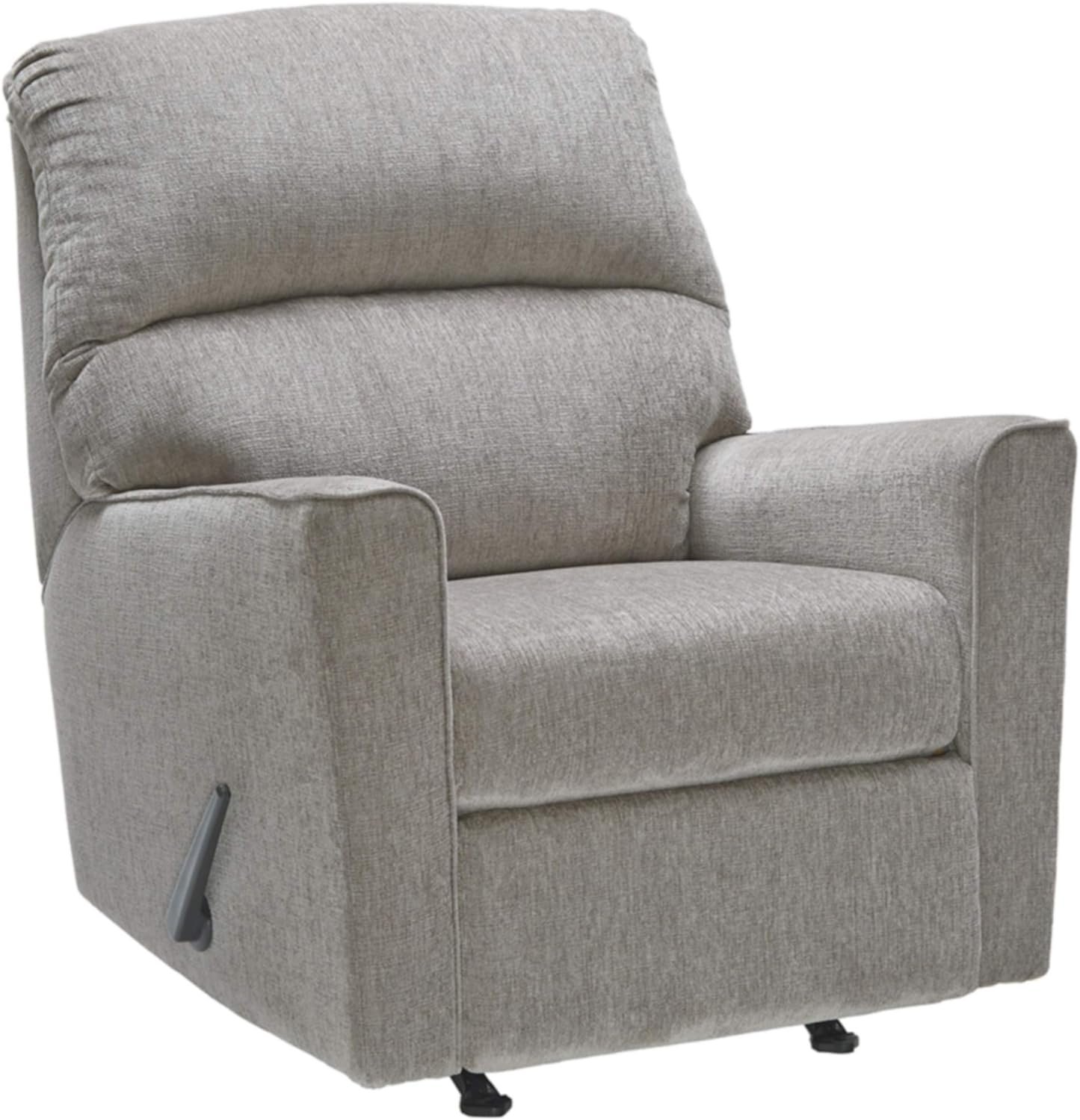 Signature Design by Ashley Altari Modern Nursery Manual Rocker Recliner, Light Gray