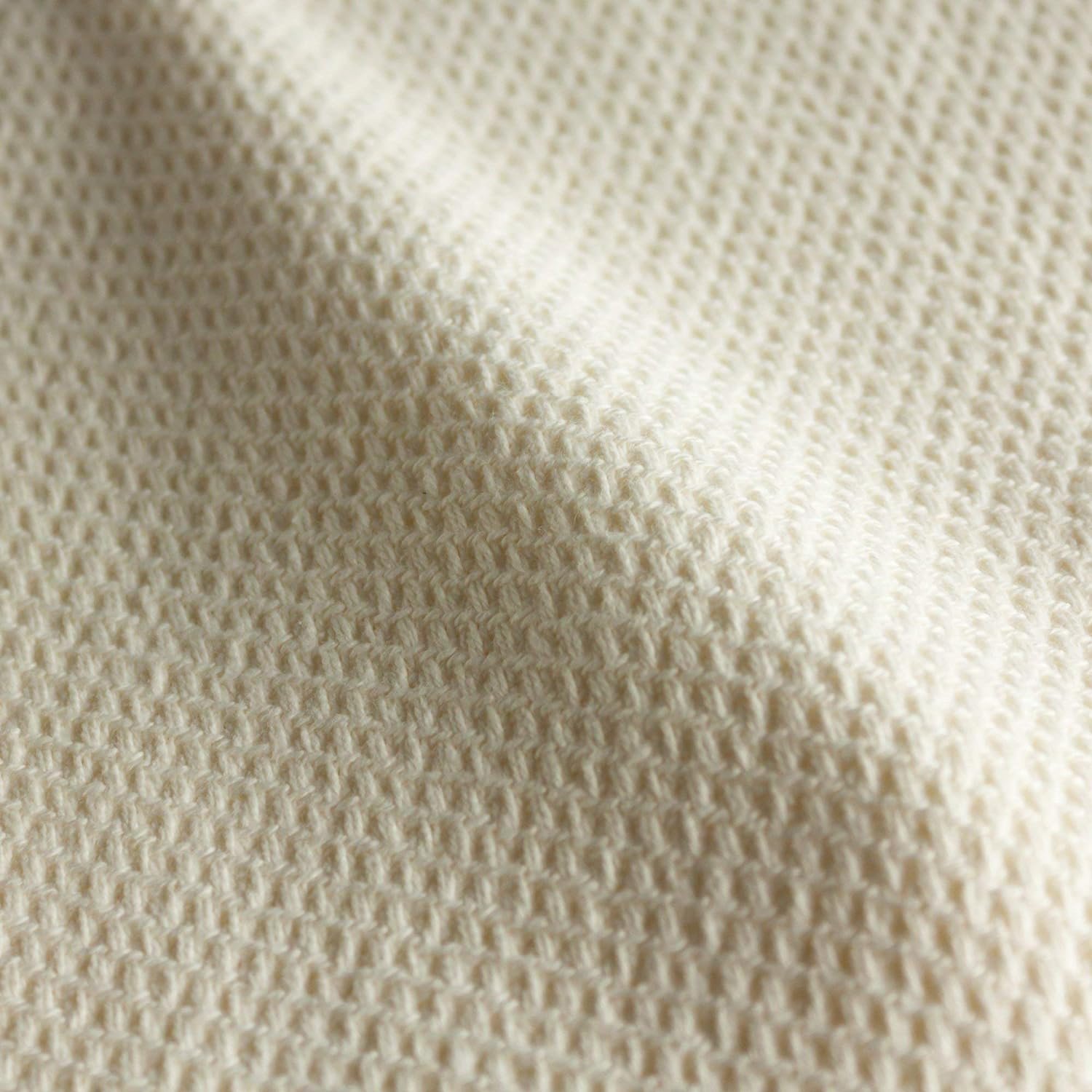 Body Linen Organic Cotton Basket Weave Massage Table Blanket, 100% Organic Cotton, 66 by 90 Inches, Pleasant Cream Color. Warm, Soft and Eco-Friendly - 1 Pack