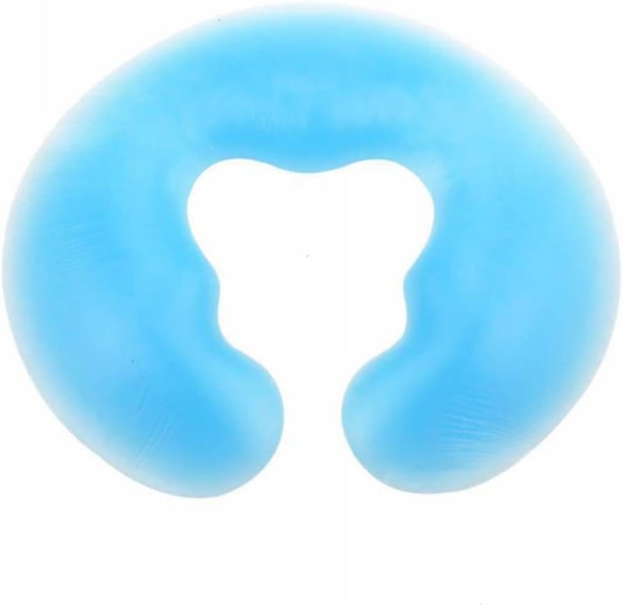 Silicone Face Massage Pillow Spa U Shaped Massage Pillow Spa Gel Pad Face Relax Body Massage Cradle Cushion for Salon Blue